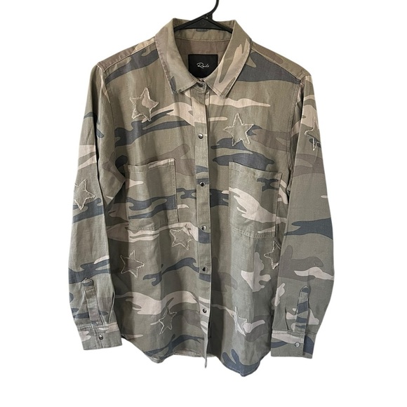 Rails Marcel Camo with Stars Snap Button Down - Picture 8 of 8